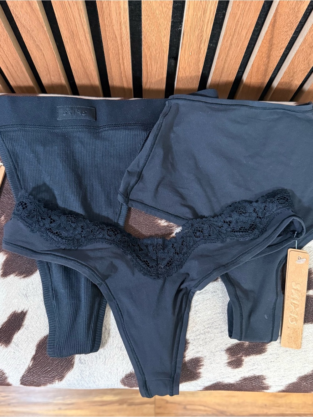 NWT Skims Underwear Bundle of 3, all in XS, Onyx / Black